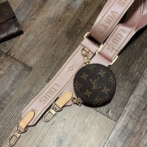 Pink cross body strap